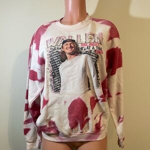 Morgan Wallen Sweatshirt One Night at a Time concert women’s pink/purple tye dye